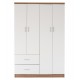 Ντουλάπα τετράφυλλη σε sonoma/λευκό χρώμα 120x42.5x180.5