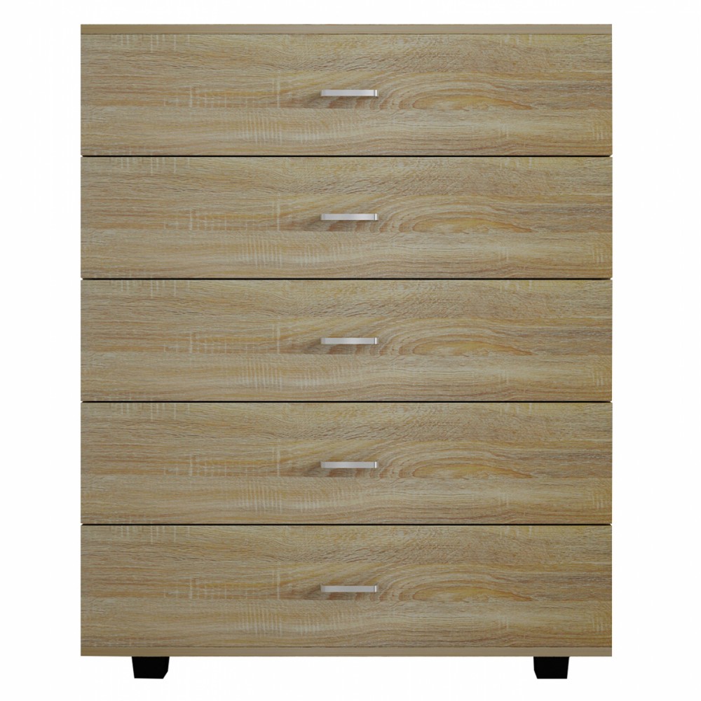 Συρταριέρα "THORG" με πέντε συρτάρια σε χρώμα σονόμα 80x40x100