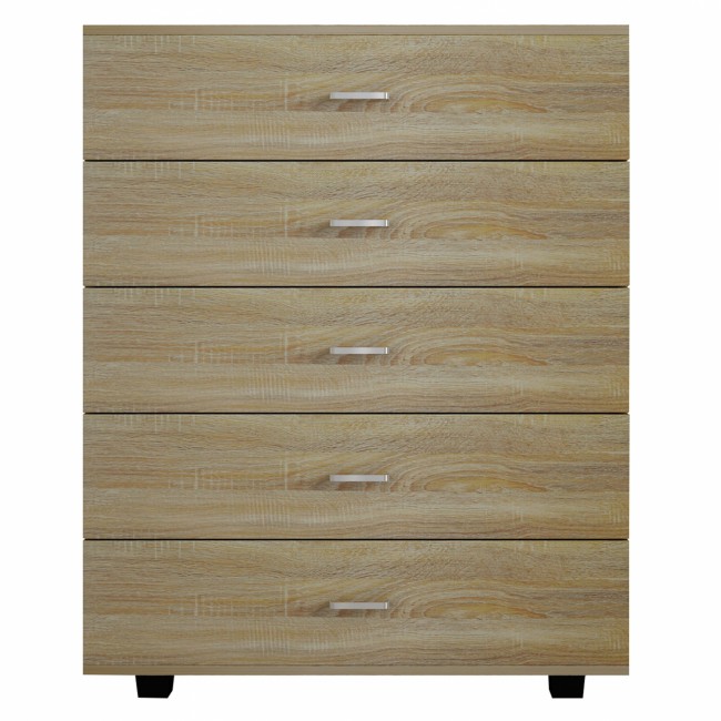 Συρταριέρα "THORG" με πέντε συρτάρια σε χρώμα σονόμα 80x40x100