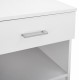 Κομοδίνο "LANEY" σε λευκό χρώμα 45x35.5x47