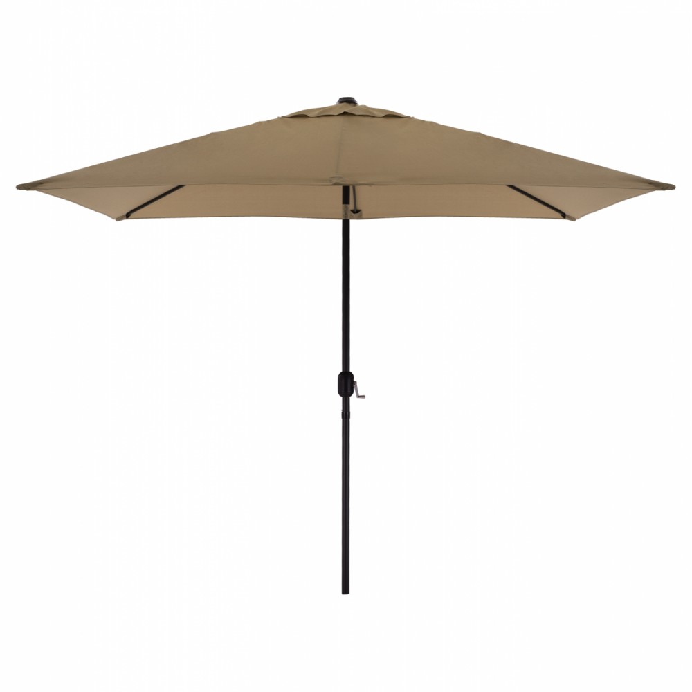 Ομπρέλα "CAMBELL" από αλουμίνιο/ύφασμα σε γκρι/μόκα χρώμα 262x170x253