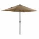 Ομπρέλα "CAMBELL" από αλουμίνιο/ύφασμα σε γκρι/μόκα χρώμα 262x170x253