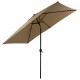 Ομπρέλα "CAMBELL" από αλουμίνιο/ύφασμα σε γκρι/μόκα χρώμα 262x170x253