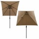 Ομπρέλα "CAMBELL" από αλουμίνιο/ύφασμα σε γκρι/μόκα χρώμα 262x170x253