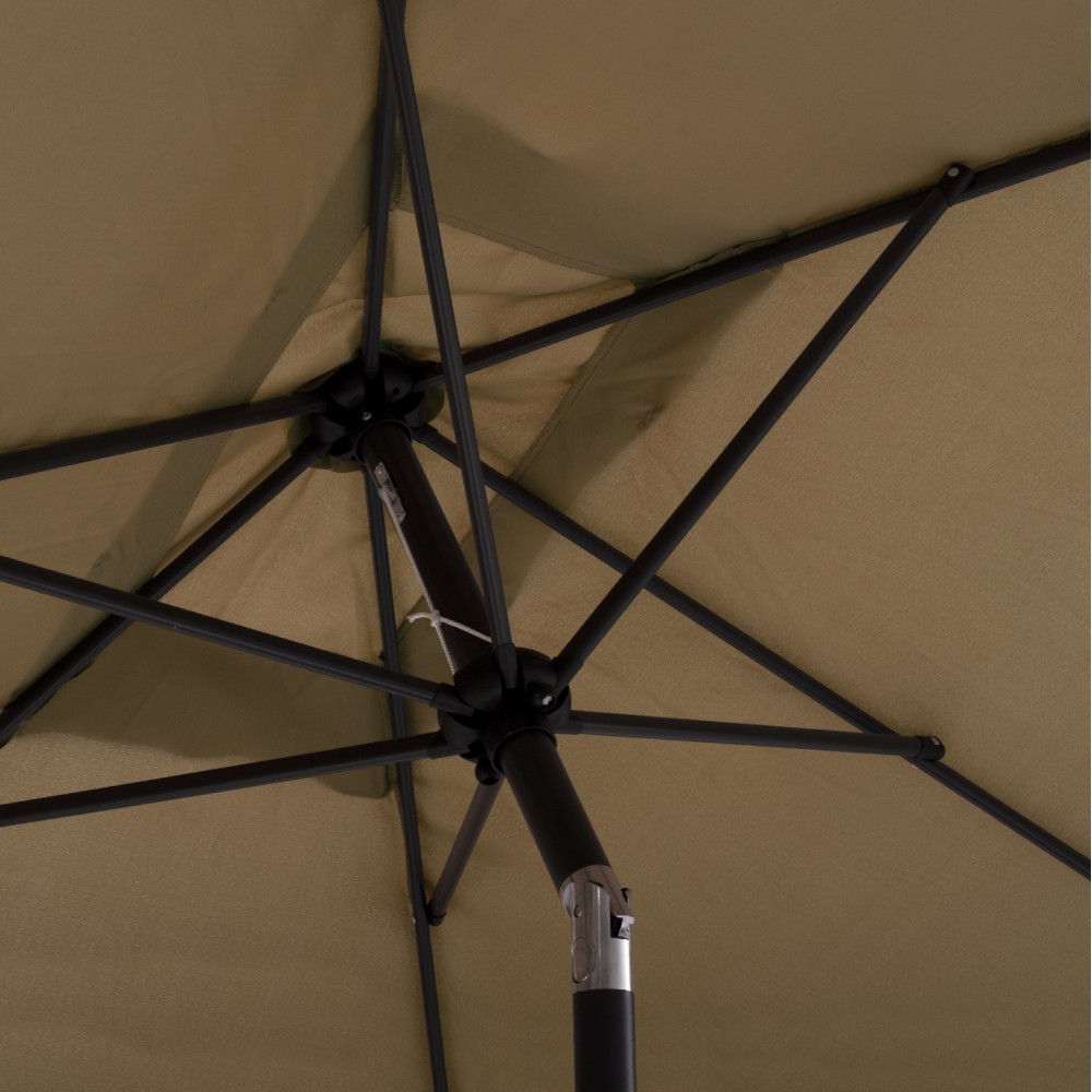 Ομπρέλα "CAMBELL" από αλουμίνιο/ύφασμα σε γκρι/μόκα χρώμα 262x170x253