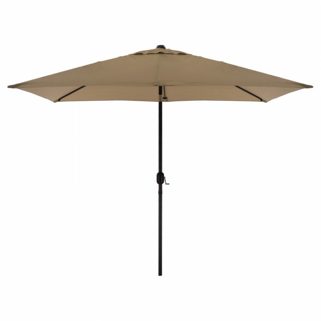 Ομπρέλα "CAMBELL" από αλουμίνιο/ύφασμα σε γκρι/μόκα χρώμα 262x170x253