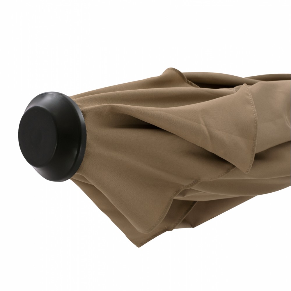 Ομπρέλα "CAMBELL" από αλουμίνιο/ύφασμα σε γκρι/μόκα χρώμα 262x170x253