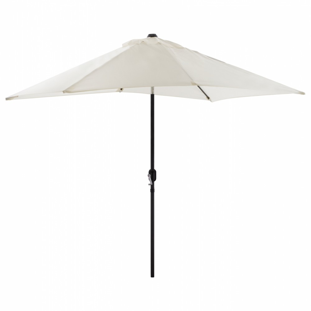 Ομπρέλα "CAMBELL" από αλουμίνιο/ύφασμα σε γκρι/μπεζ χρώμα 262x170x253