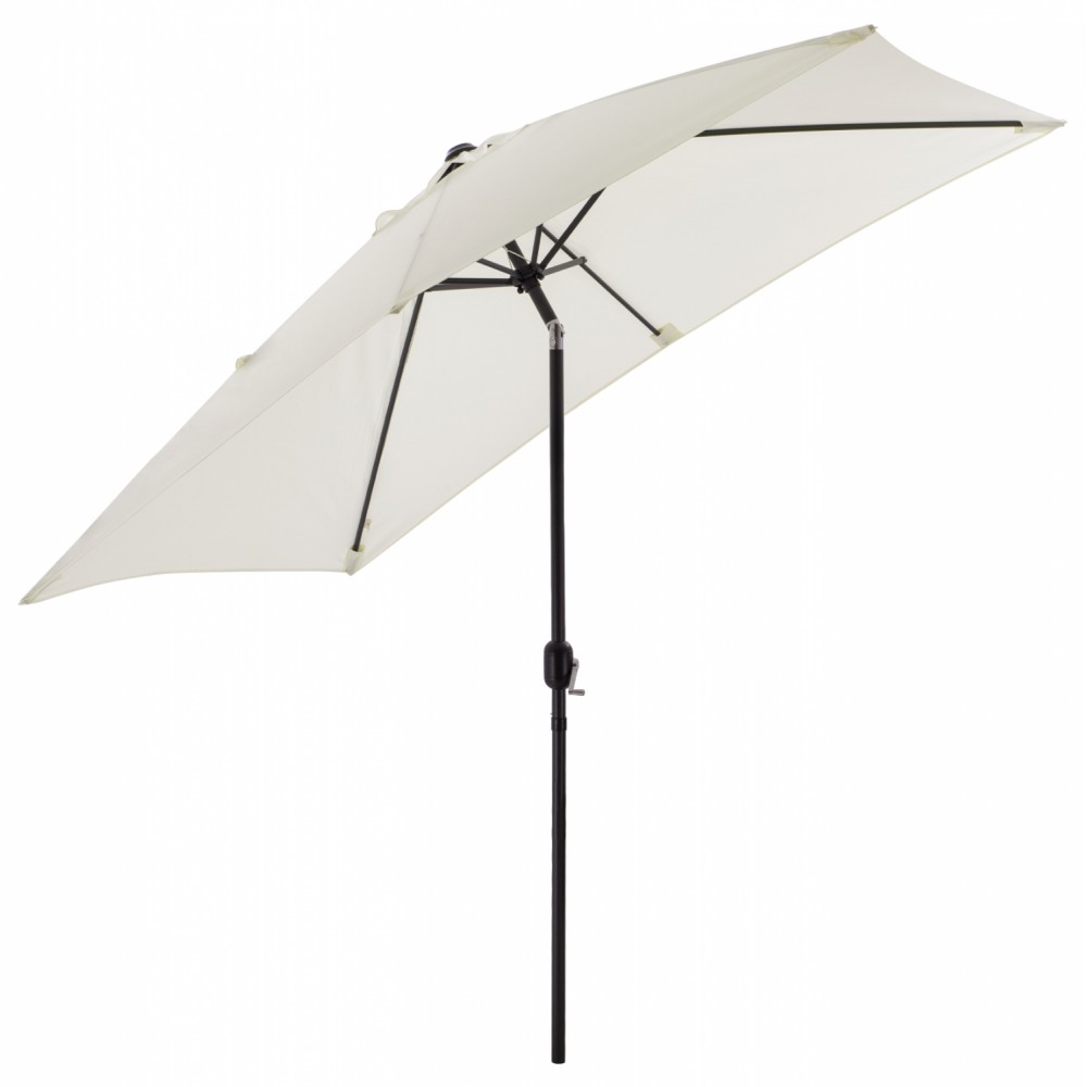 Ομπρέλα "CAMBELL" από αλουμίνιο/ύφασμα σε γκρι/μπεζ χρώμα 262x170x253