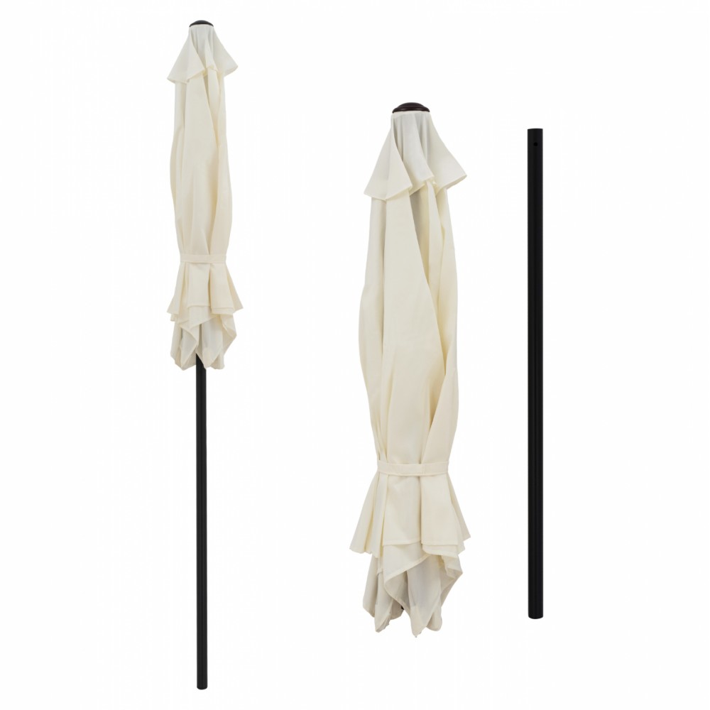 Ομπρέλα "KACEN" από αλουμίνιο/ύφασμα σε γκρι/μπεζ χρώμα Φ250x236