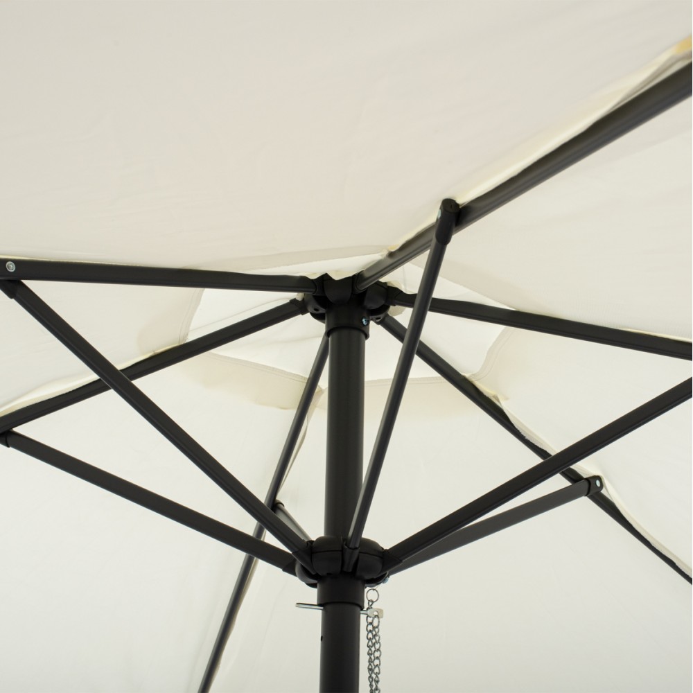 Ομπρέλα "KACEN" από αλουμίνιο/ύφασμα σε γκρι/μπεζ χρώμα Φ250x236