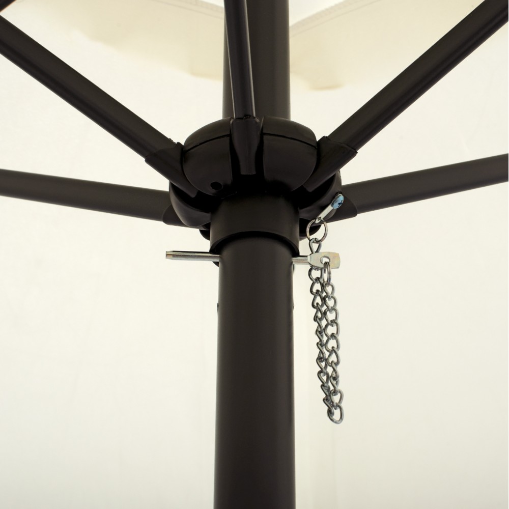 Ομπρέλα "KACEN" από αλουμίνιο/ύφασμα σε γκρι/μπεζ χρώμα Φ250x236