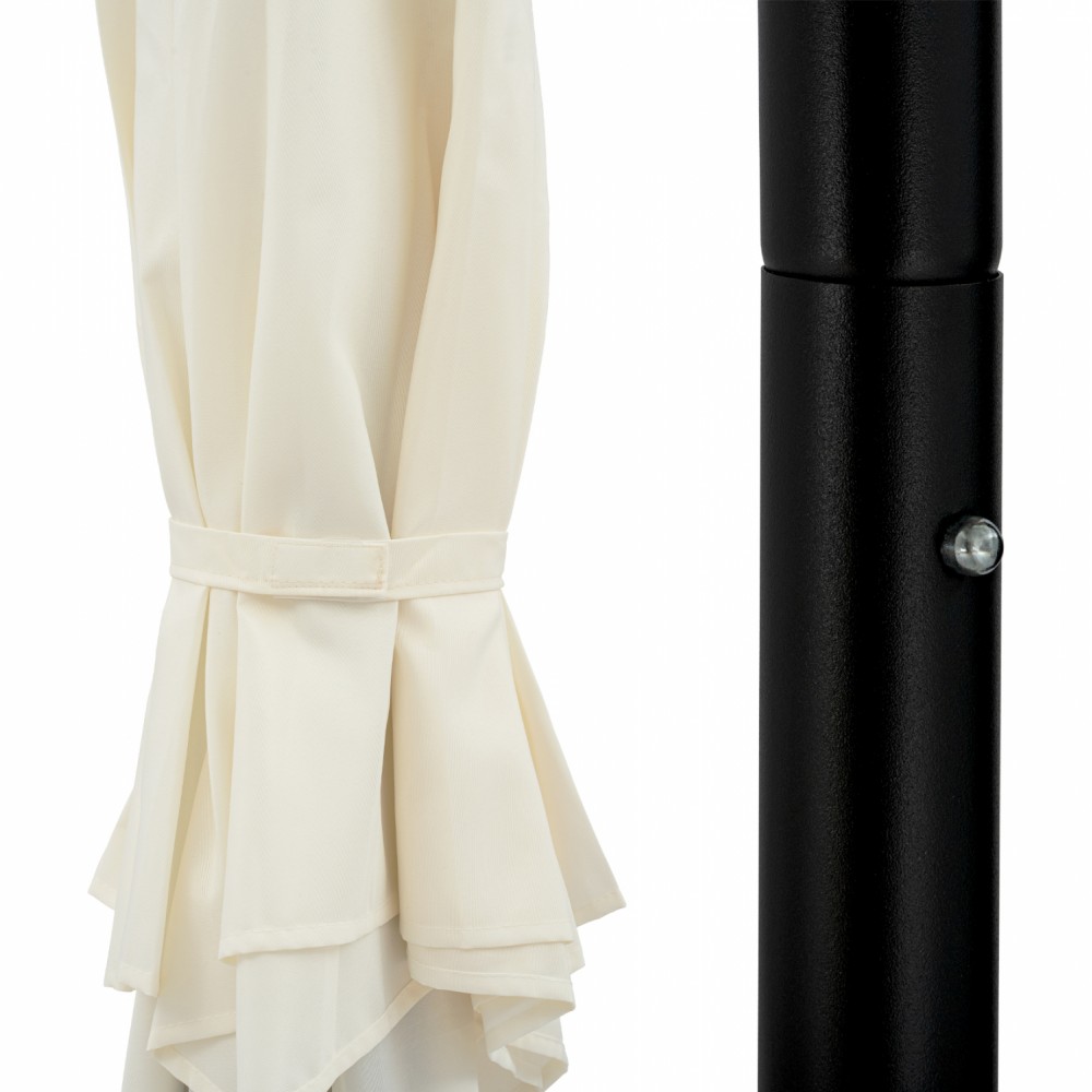 Ομπρέλα "KACEN" από αλουμίνιο/ύφασμα σε γκρι/μπεζ χρώμα Φ250x236