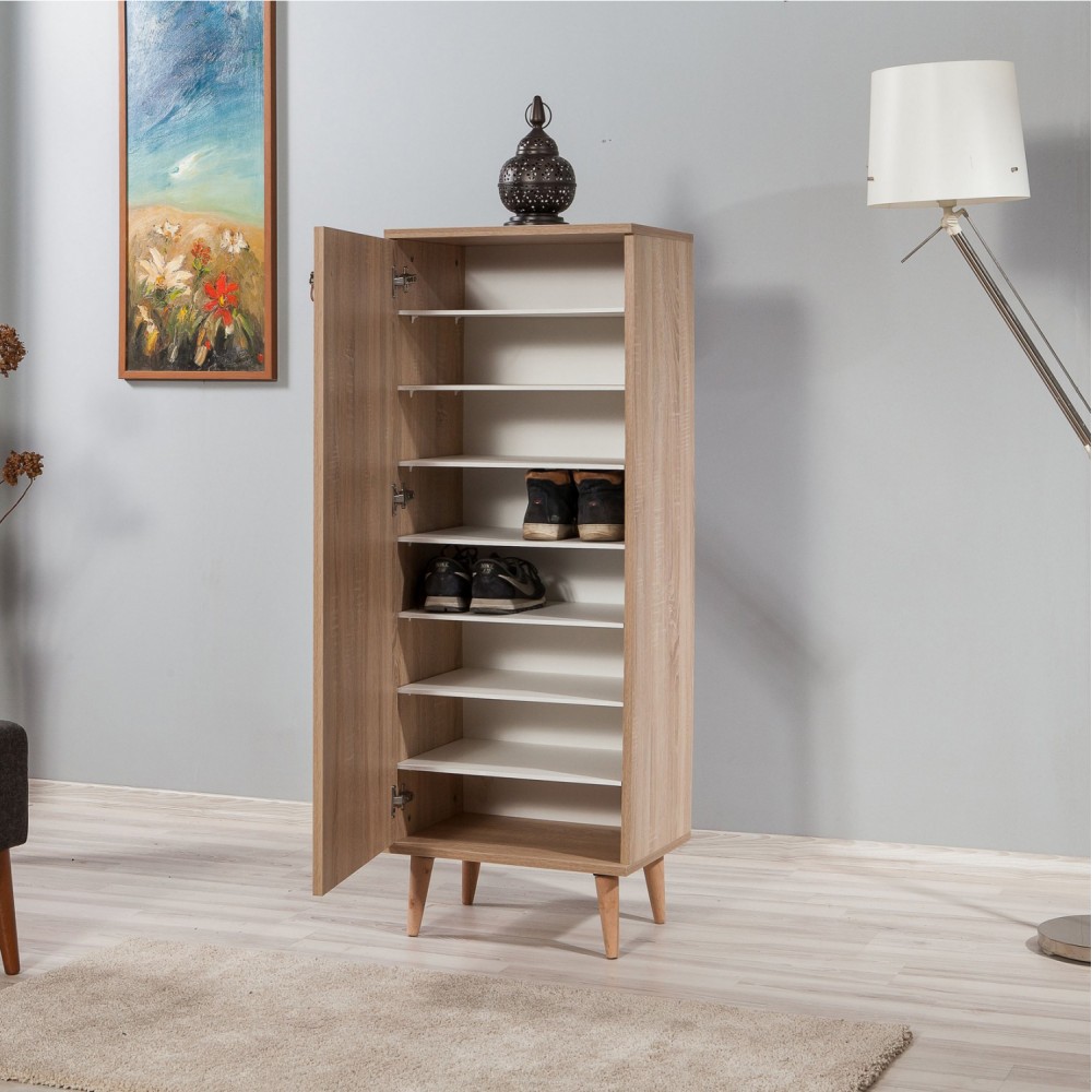 Ντουλάπι-παπουτσοθήκη σε χρώμα σονόμα/πολύχρωμο 50x38x135