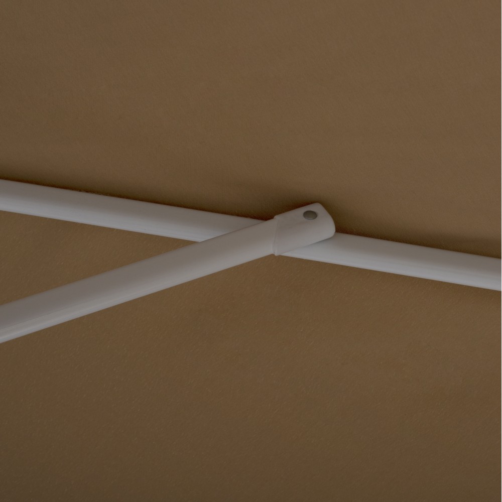 Ομπρέλα "REGGIE" από αλουμίνιο/ύφασμα σε λευκό/μόκα χρώμα Φ300x250