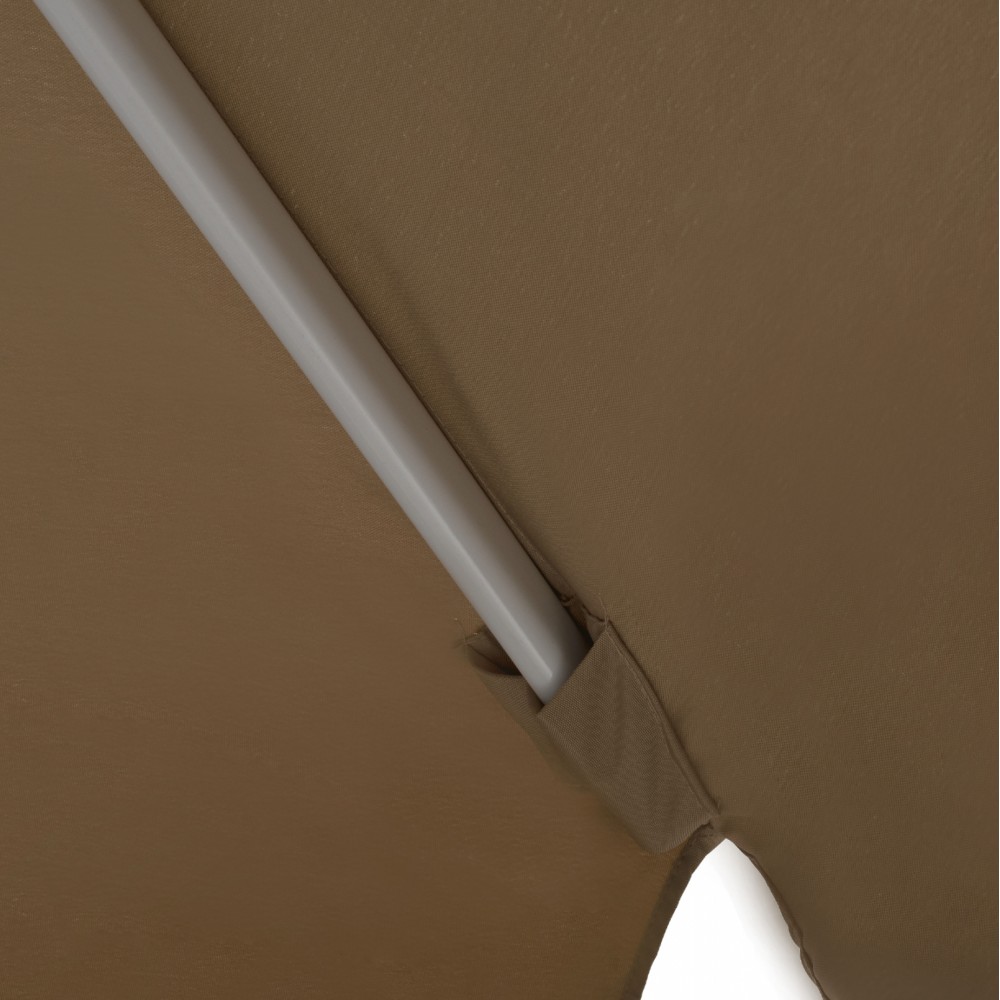 Ομπρέλα "REGGIE" από αλουμίνιο/ύφασμα σε λευκό/μόκα χρώμα Φ300x250