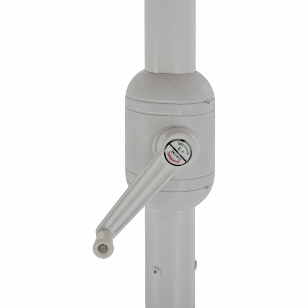 Ομπρέλα "REGGIE" από αλουμίνιο/ύφασμα σε λευκό/μόκα χρώμα Φ300x250