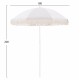Ομπρέλα παραλίας "PACIFICA" από αλουμίνιο/ύφασμα σε λευκό/μπεζ χρώμα Φ180x200
