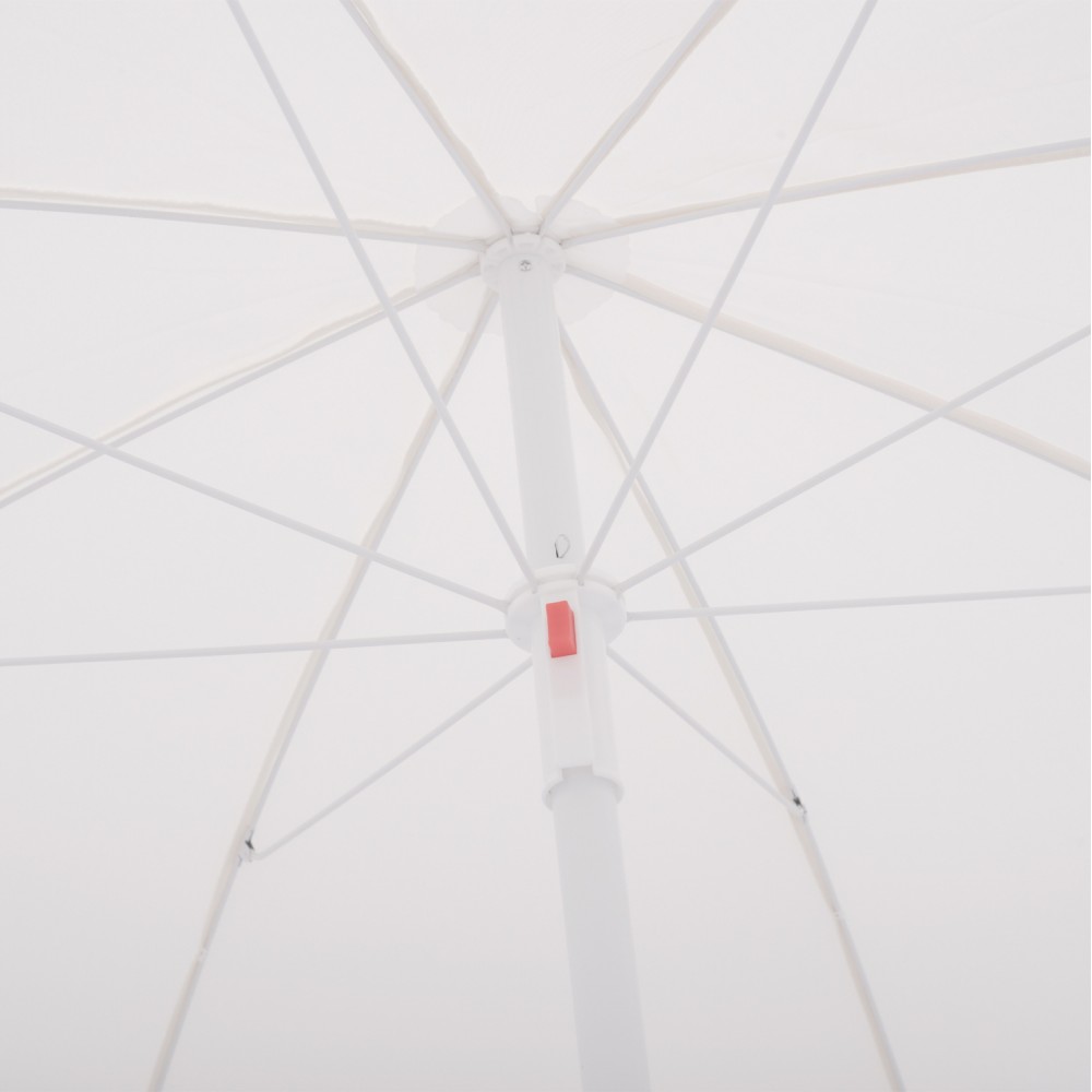 Ομπρέλα παραλίας "PACIFICA" από αλουμίνιο/ύφασμα σε λευκό/μπεζ χρώμα Φ180x200