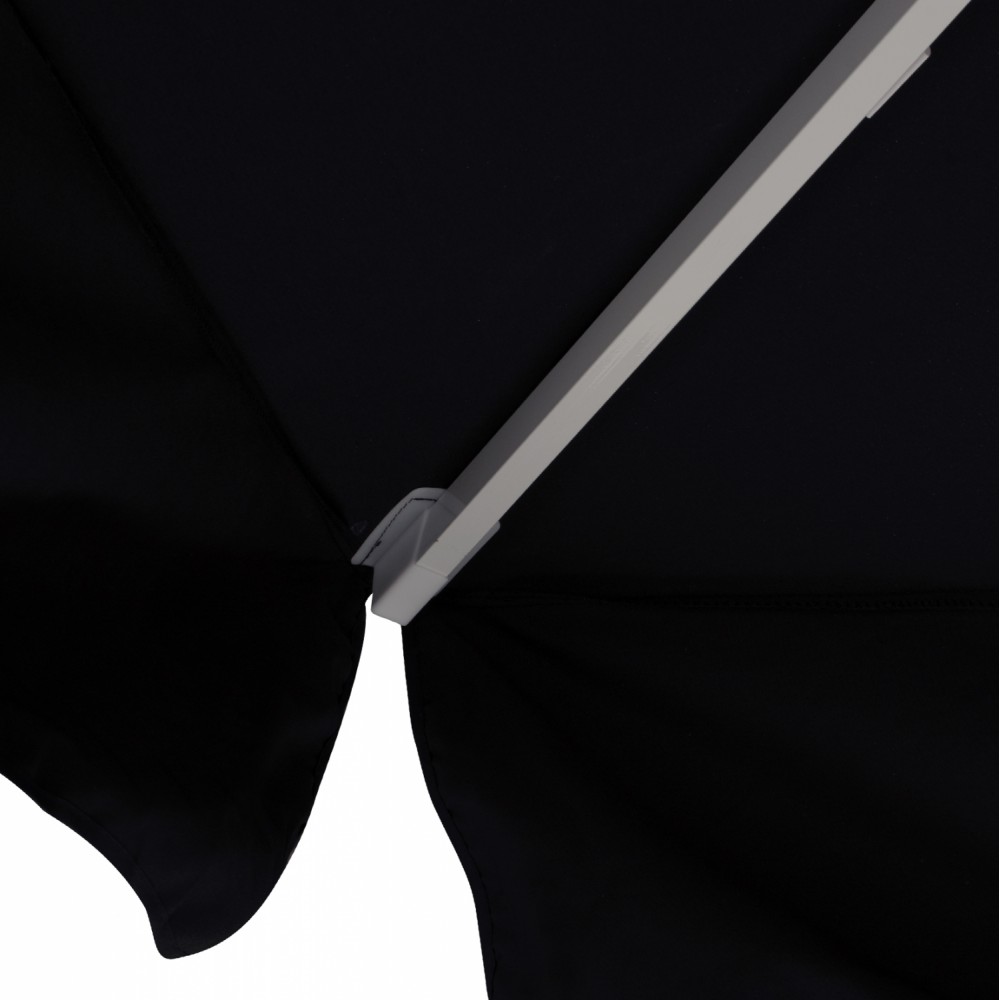 Ομπρέλα επαγγελματική "ALU" από αλουμίνιο/ύφασμα σε λευκό/μαύρο χρώμα Φ400x400