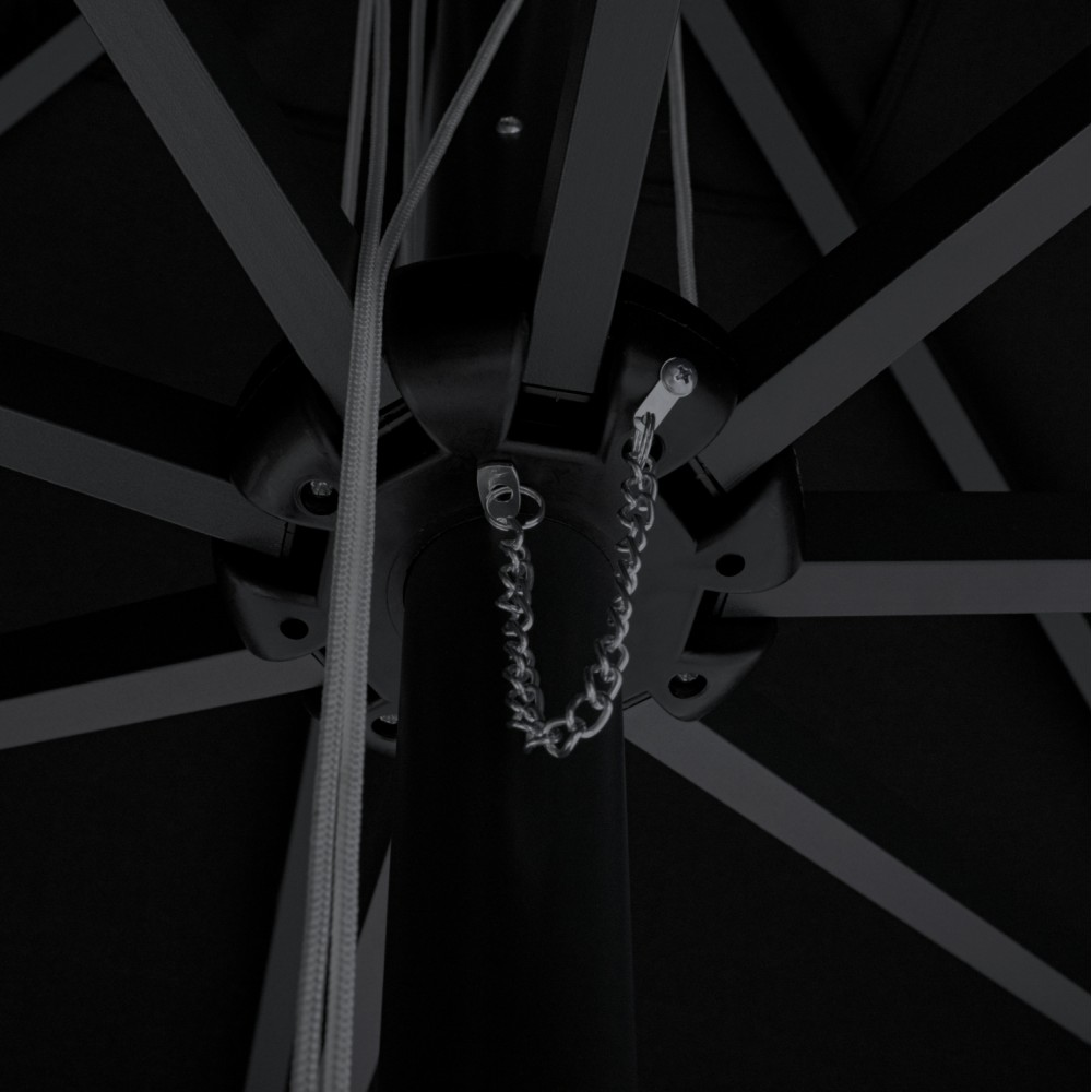 Ομπρέλα "ELEAZAR" από αλουμίνιο/ακρυλικό σε μαύρο χρώμα Φ300x283