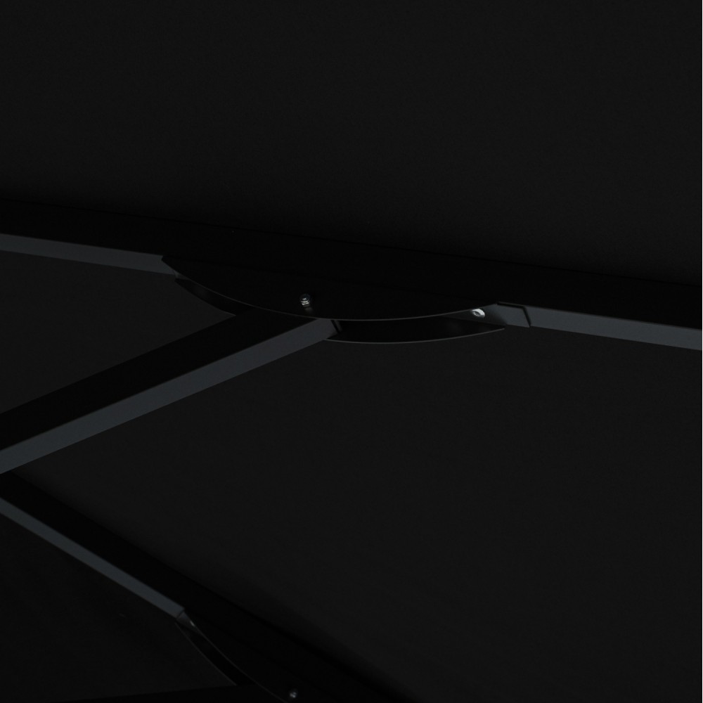 Ομπρέλα "ELEAZAR" από αλουμίνιο/ακρυλικό σε μαύρο χρώμα Φ300x283