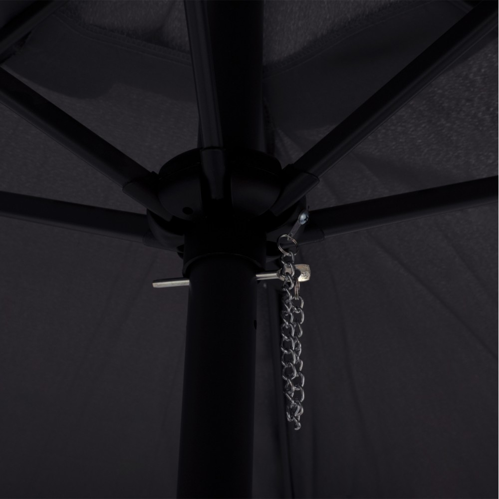 Ομπρέλα "KACEN" από αλουμίνιο/πολυεστέρα σε μαύρο/γκρι χρώμα Φ250x236