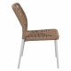 Καρέκλα από αλουμίνιο/σχοινί σε λευκό/μπεζ χρώμα 45x63x82