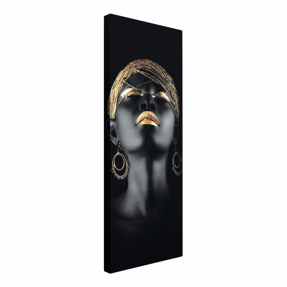 Πίνακας "SENSUAL" σε καμβά σε χρώμα μαύρο/χρυσό 30x3x80