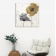 Πίνακας "GOLDEN FLOWER" σε καμβά πολύχρωμος 45x3x45