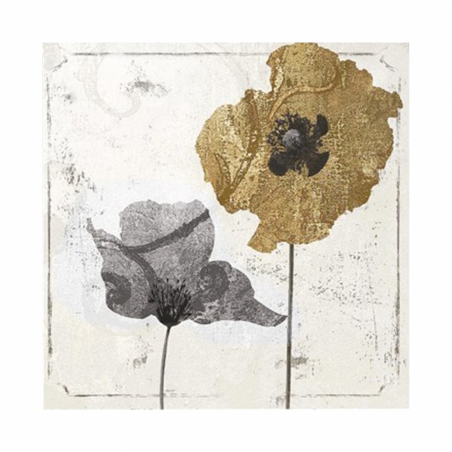 Πίνακας "GOLDEN FLOWER" σε καμβά πολύχρωμος 45x3x45