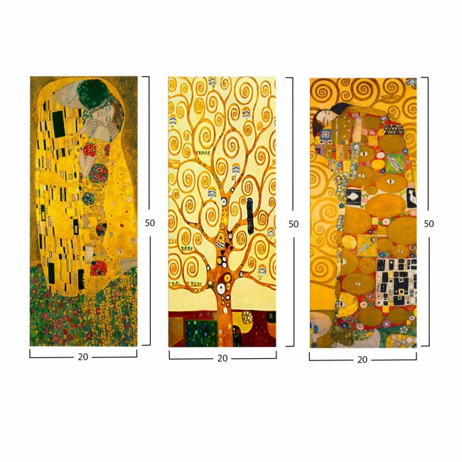 Πίνακας τρίπτυχος "ΑΡΤ ΝΟΥΒΟ" από mdf πολύχρωμος 60x50