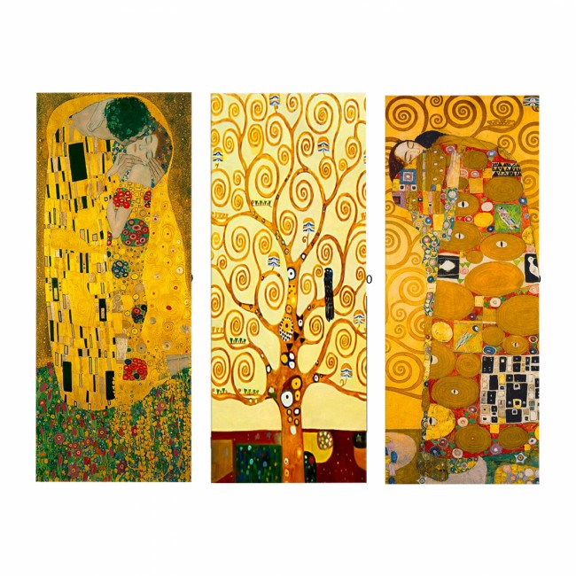 Πίνακας τρίπτυχος "ΑΡΤ ΝΟΥΒΟ" από mdf πολύχρωμος 60x50