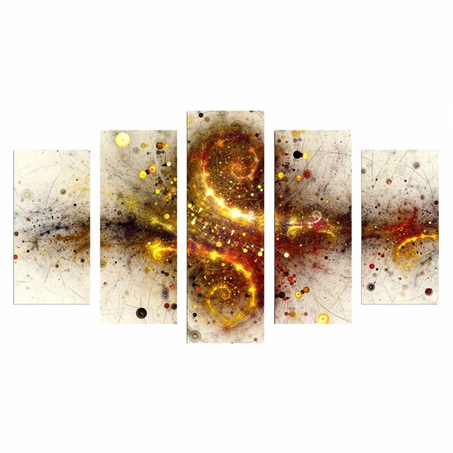 Πίνακας πεντάπτυχος "EXPLOSION" από mdf  πολύχρωμος 100x60