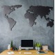 Διακοσμητικό τοίχου "ΠΑΓΚΟΣΜΙΟΣ ΧΑΡΤΗΣ" από μέταλλο σε χρώμα μαύρο 60x120