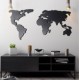 Διακοσμητικό τοίχου "ΠΑΓΚΟΣΜΙΟΣ ΧΑΡΤΗΣ" από μέταλλο σε χρώμα μαύρο 60x120