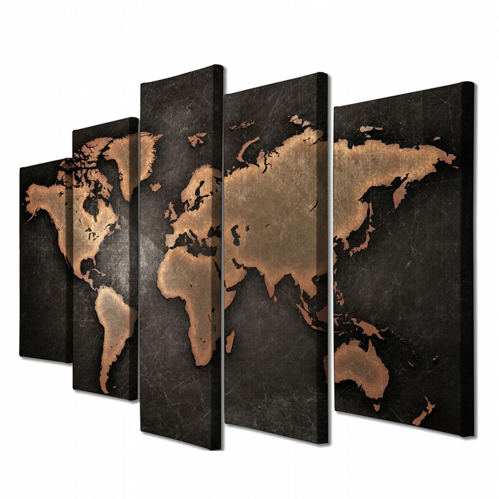 Πίνακας πεντάπτυχος σε καμβά πολύχρωμος 105x3x70