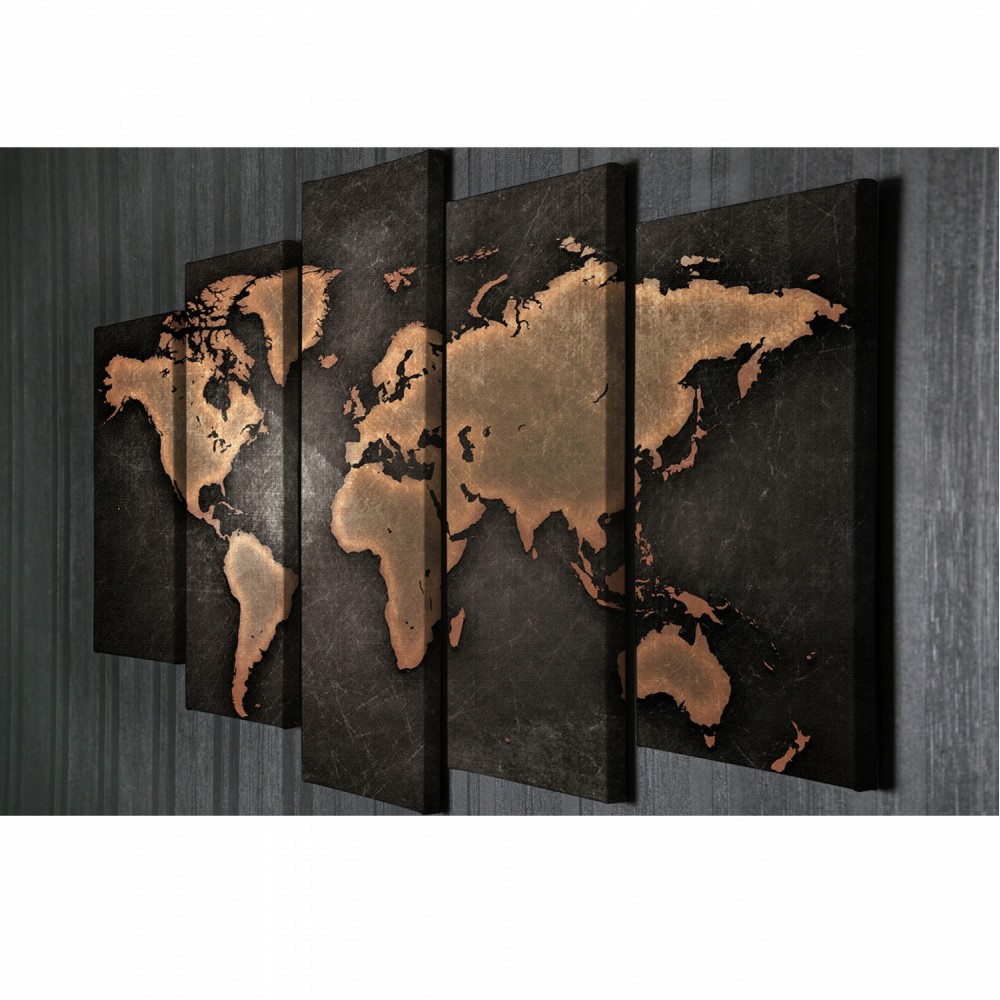 Πίνακας πεντάπτυχος σε καμβά πολύχρωμος 105x3x70