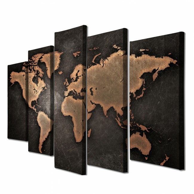 Πίνακας πεντάπτυχος σε καμβά πολύχρωμος 105x3x70