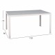Τραπέζι "OFER" από μέταλλο/γυαλί σε λευκό χρώμα 150x90x75