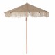 Ομπρέλα επαγγελματική "XENA" ξύλο/σχοινί σε μπεζ χρώμα Φ235x250