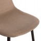 Καρέκλα "LEONARDO" από ύφασμα/μέταλλο σε μπεζ/καφέ χρώμα 45x52x85