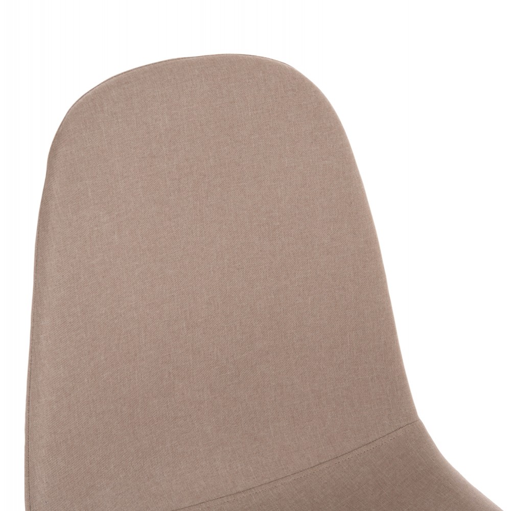 Καρέκλα "LEONARDO" από ύφασμα/μέταλλο σε μπεζ/καφέ χρώμα 45x52x85