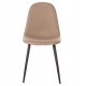 Καρέκλα "LEONARDO" από ύφασμα/μέταλλο σε μπεζ χρώμα 45x47x87