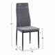 Καρέκλα "LADY" από βελούδο/μέταλλο σε γκρι/μαύρο χρώμα 42x45x97