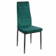 Καρέκλα "LADY" από βελούδο/μέταλλο σε κυπαρισσί/μαύρο χρώμα 42x45x97