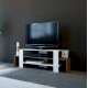 Έπιπλο τηλεόρασης "AGNETA" σε λευκό/καρυδί χρώμα 120x29.5x40