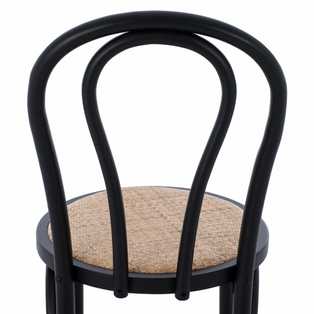 Καρέκλα "MONTREAL" από ξύλο σε μαύρο χρώμα 40x40x87