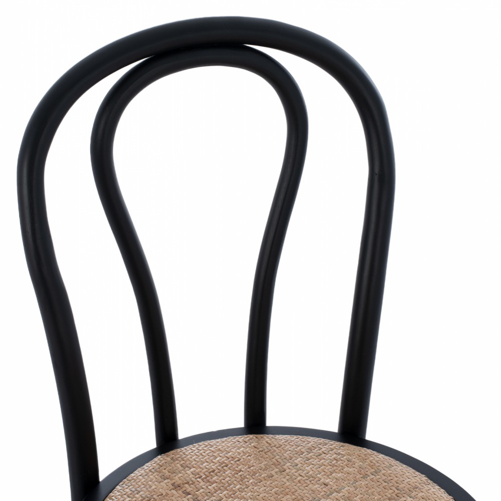 Καρέκλα "MONTREAL" από ξύλο σε μαύρο χρώμα 40x40x87