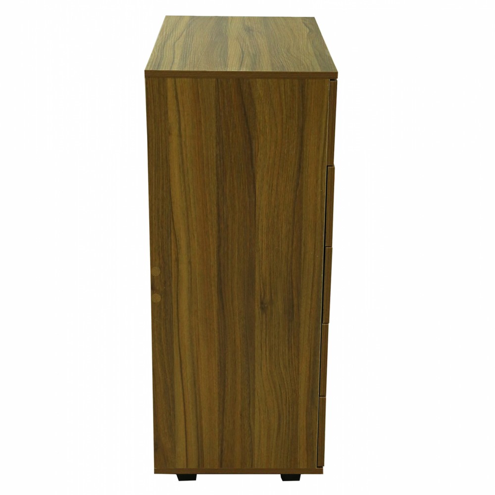 Συρταριέρα "THORG" με πέντε συρτάρια σε χρώμα καρυδί 80x40x100